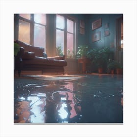 Flooded Living Room Canvas Print