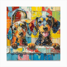 Dachshunds Canvas Print