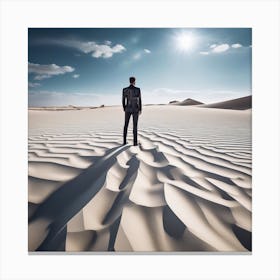 Businessman In The Desert 8 Canvas Print