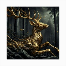 Golden Deer 8 Canvas Print