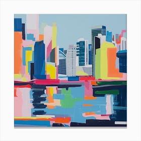 Abstract Travel Collection Vancouver Canada 2 Canvas Print