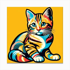 Striped Cat Canvas Print