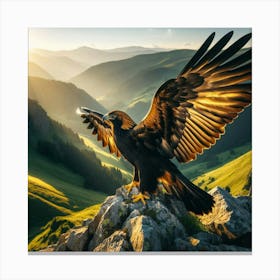 Eagle In Flight 3 Canvas Print