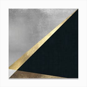 Gold and metal geometry 2 Canvas Print