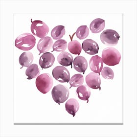 Heart Of Grapes Canvas Print