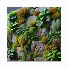 Moss Wall 1 Canvas Print