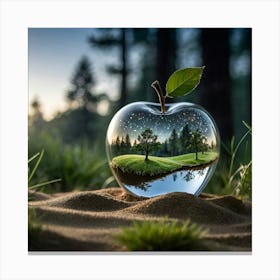 Apple In The Sand Canvas Print