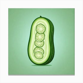 Cucumber Vector Illustration 2 Canvas Print