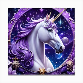 Unicorn In A Frame Canvas Print