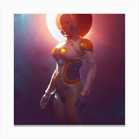 Alien Woman In Space Canvas Print