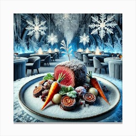 An Exquisite Dish Called Tundra Roast, Featuring Canvas Print