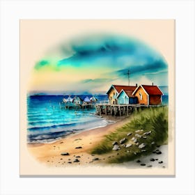 Coastal Village No.4 Canvas Print