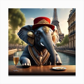 Havana Elephant Paris Canvas Print