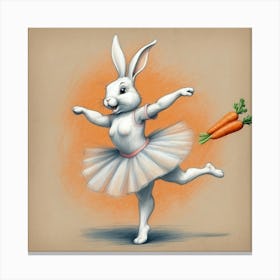 Bunny Ballerina Canvas Print