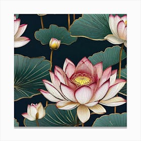 Lotus Flower Wallpaper 5 Canvas Print