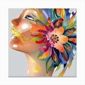 Abstract Empowered Elegant Woman Canvas Print