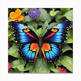 Butterfly In The Garden 5 Canvas Print