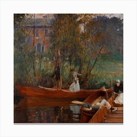 A Boating Party, John Singer Sargent Canvas Print