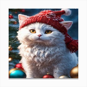 Christmas Cat Canvas Print