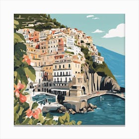 Italy place Illustration Art Print Canvas Print