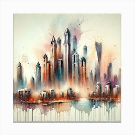 Dubai S Dreamlike Horizon Canvas Print