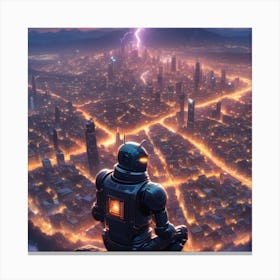 Futuristic Cityscape Canvas Print