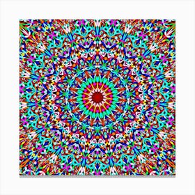 Colorful Life Garden Mandala Canvas Print