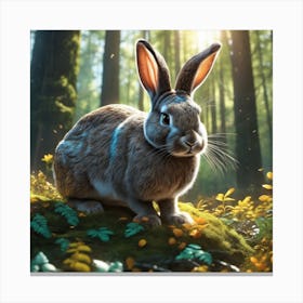 Rabbit In The Forest 104 Canvas Print