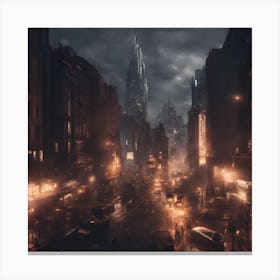 Dark City 1 Canvas Print