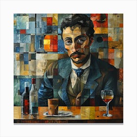 Man With A Glass Of Wine 1 Canvas Print