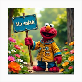 Elmo Sesame Street 3 Canvas Print