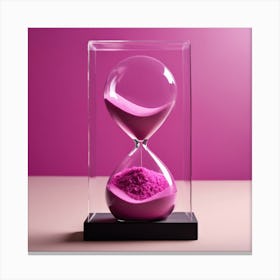 Hourglass With Pink Sand Canvas Print