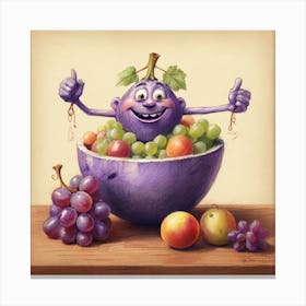 Grapes In A Bowl Canvas Print