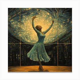 Dancer In The Night Sky Canvas Print