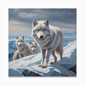 Arctic Wolves Canvas Print