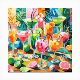 Matisse Inspired Tropical Drinks Canvas Print 1 Canvas Print