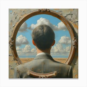 Man In A Mirror Canvas Print