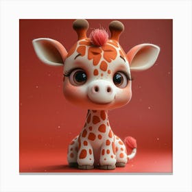 Cute Giraffe 20 Canvas Print