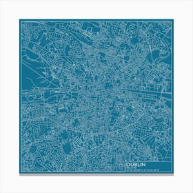 Dublin Ireland city map blueprint design Leinwandbild