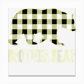 Brother Bear Shirt Red Buffalo Plaid Brother Bear Pajama Canvas Print