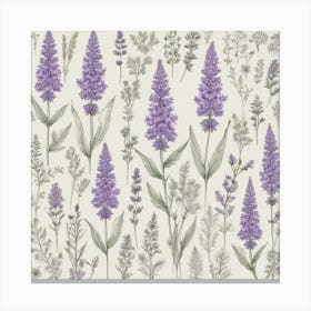 Lavender Flowers Canvas Print