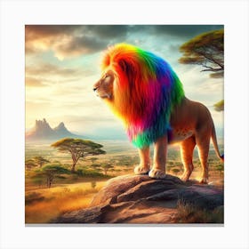 Rainbow Lion Canvas Print