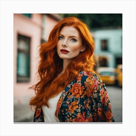 Red Haired Woman 2 Canvas Print
