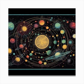 Planets In Space 1 Canvas Print