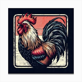 Rooster Illustration Canvas Print