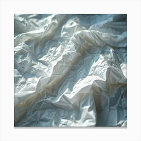 Abstract Texture Crinkled Patterned Paper Zigzag Folds Interwoven Creases Casting Subtle Shadows (3) Canvas Print