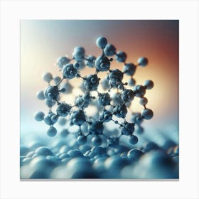 3d Model Of A Molecule Canvas Print