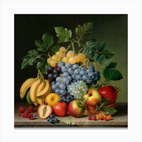 A collection of different delicious fruits 2 Canvas Print