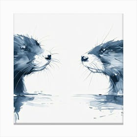 Otters Canvas Print