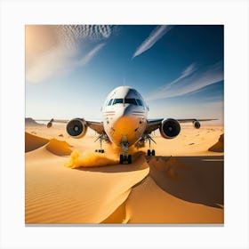 Airplane Desert (1) Canvas Print